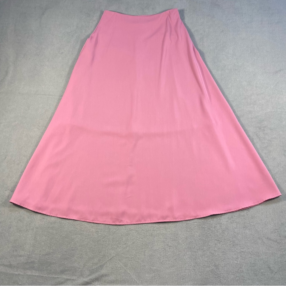 Women’s Elegant Pink Midi Skirt, Back zipper, lined, size S (US 4)